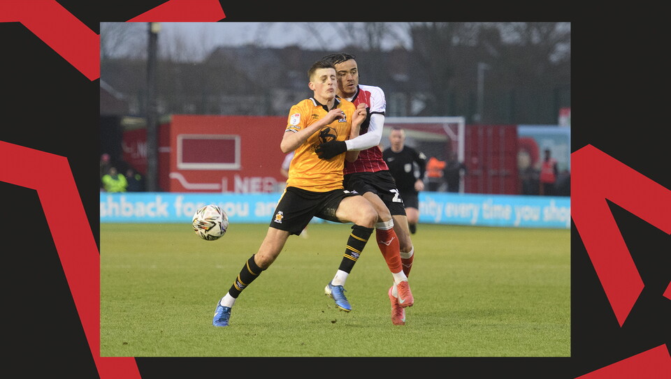 Action from Lincoln City v Cambridge United