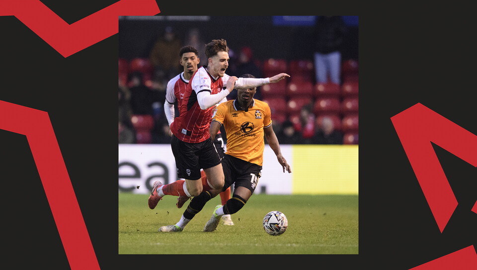 Action from Lincoln City v Cambridge United