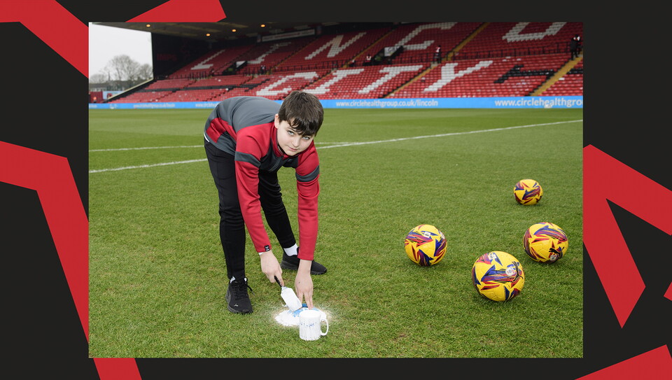 Fans attend Lincoln City against Cambridge United