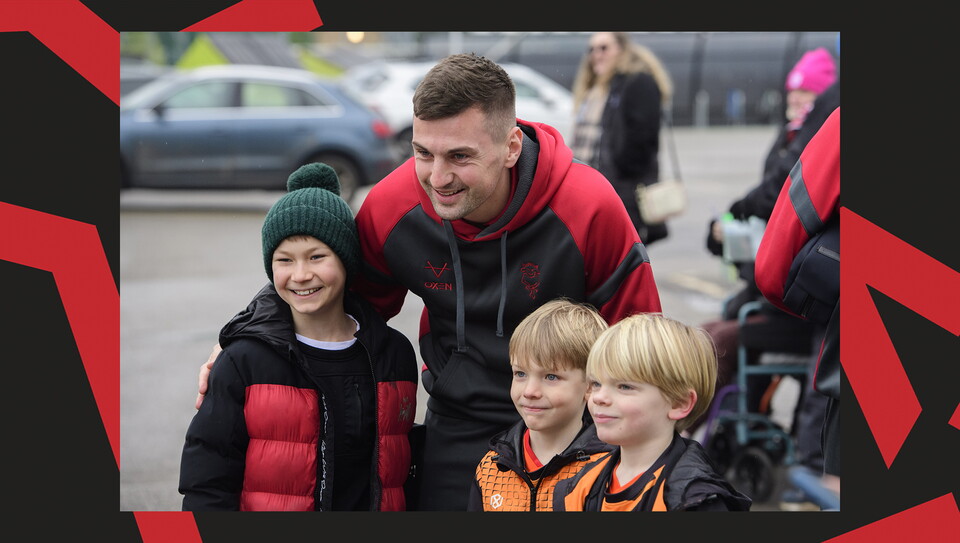 Fans attend Lincoln City against Cambridge United