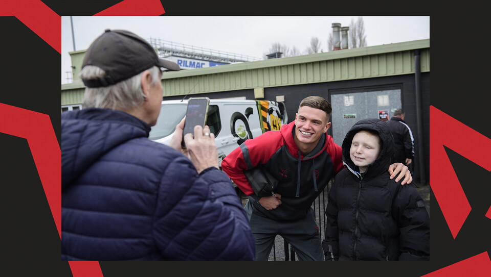 Fans attend Lincoln City against Cambridge United