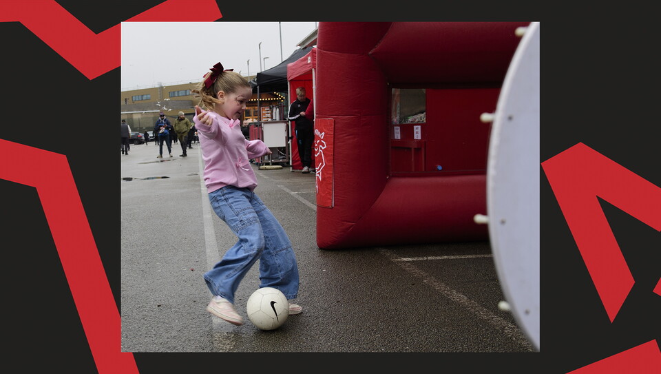 Fans attend Lincoln City against Cambridge United