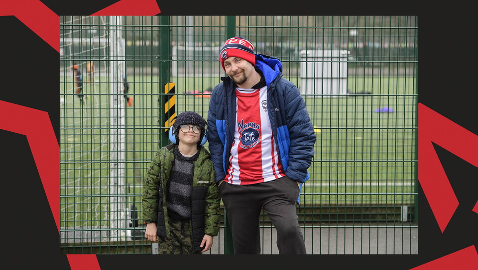 Fans attend Lincoln City against Cambridge United