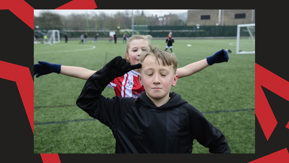 Fans attend Lincoln City against Cambridge United