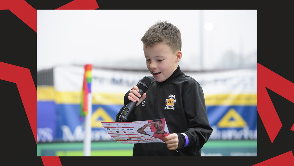 Fans attend Lincoln City against Cambridge United