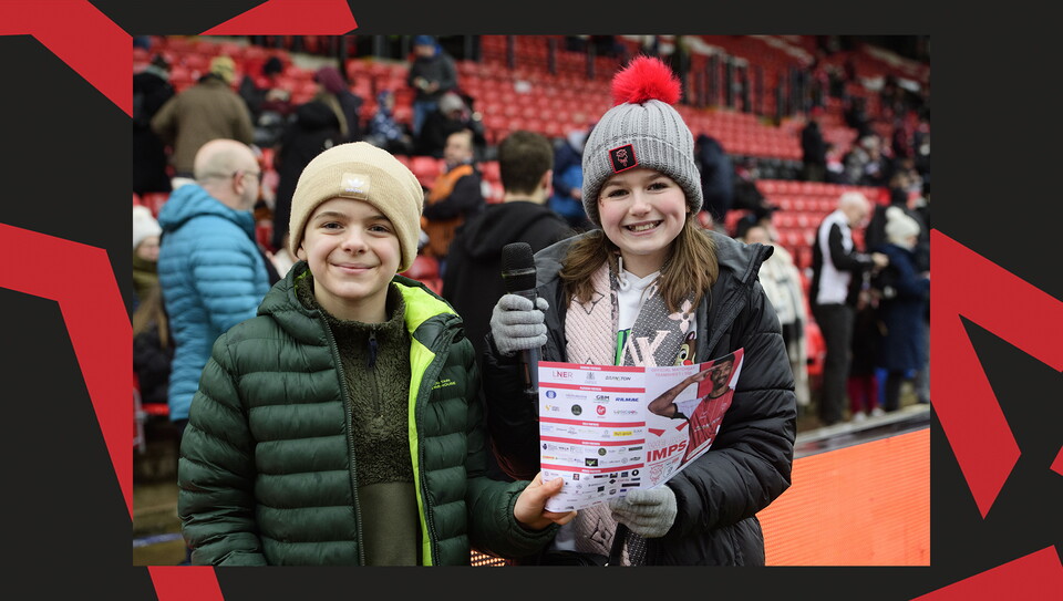 Fans attend Lincoln City against Cambridge United