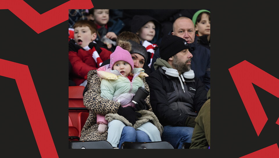 Fans attend Lincoln City against Cambridge United