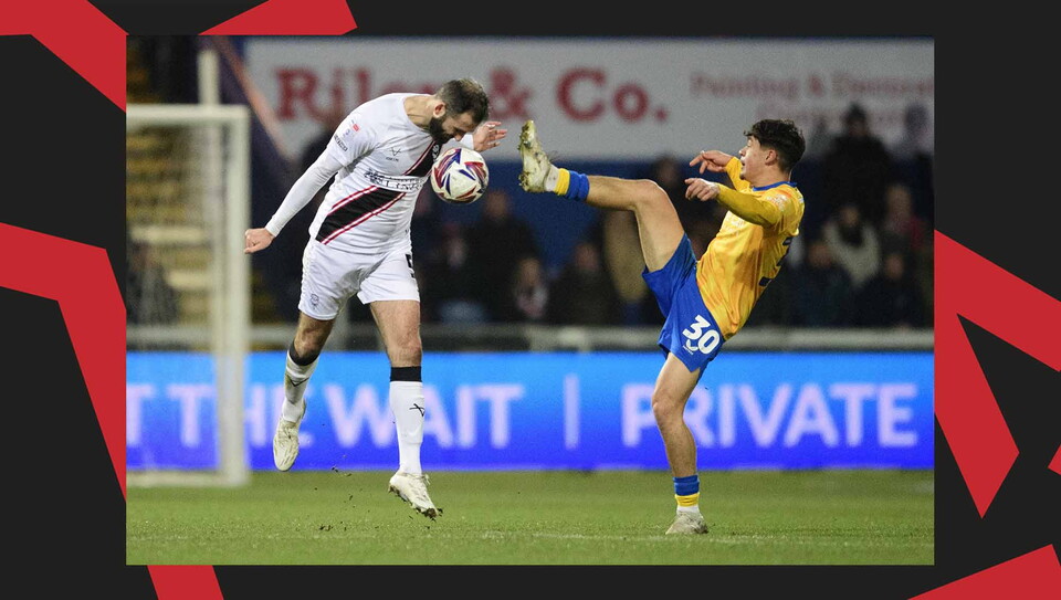 A match action image from City's away win at Mansfield Town.
