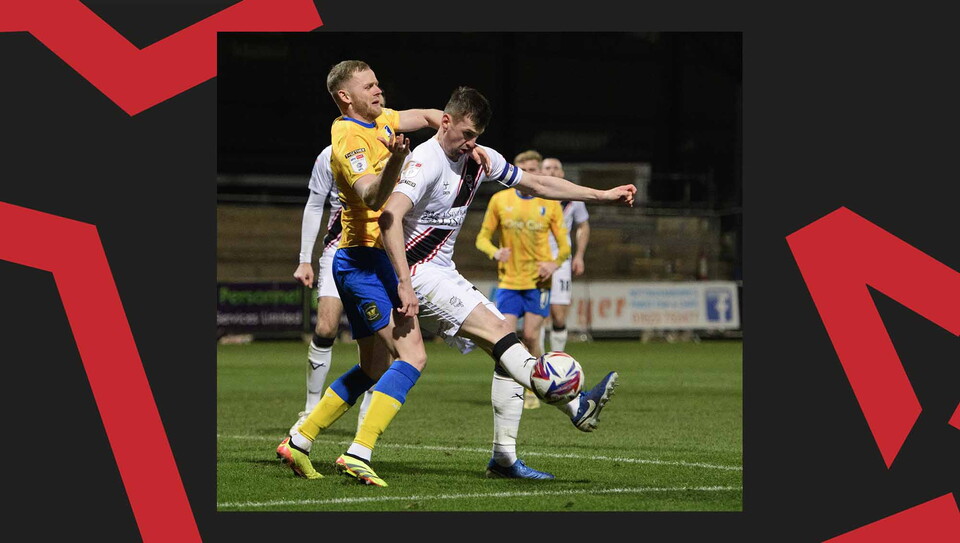A match action image from City's away win at Mansfield Town.