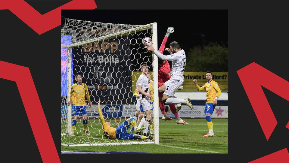 A match action image from City's away win at Mansfield Town.