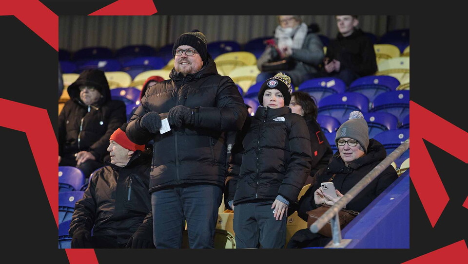 A fan image from City's away win at Mansfield Town.