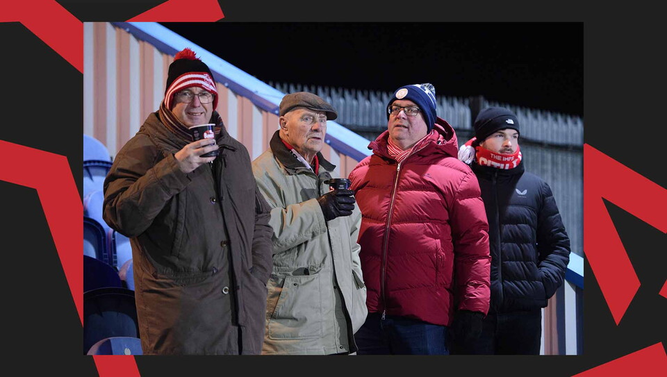 A fan image from City's away win at Mansfield Town.
