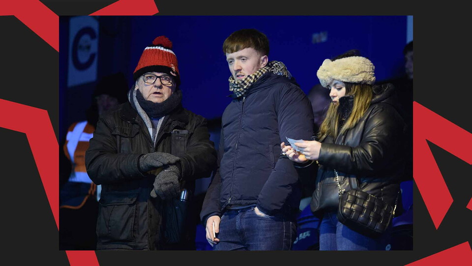 A fan image from City's away win at Mansfield Town.