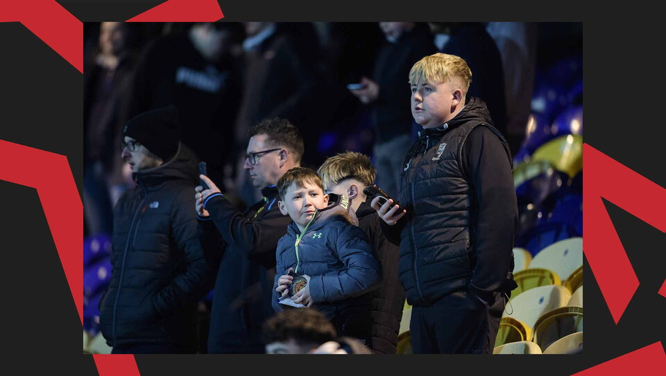 A fan image from City's away win at Mansfield Town.
