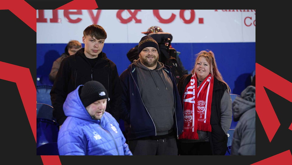 A fan image from City's away win at Mansfield Town.