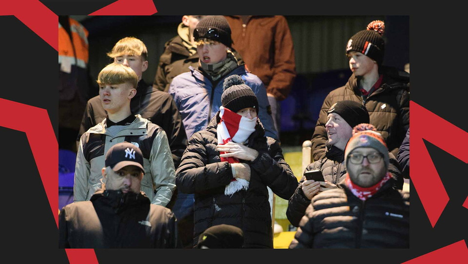 A fan image from City's away win at Mansfield Town.