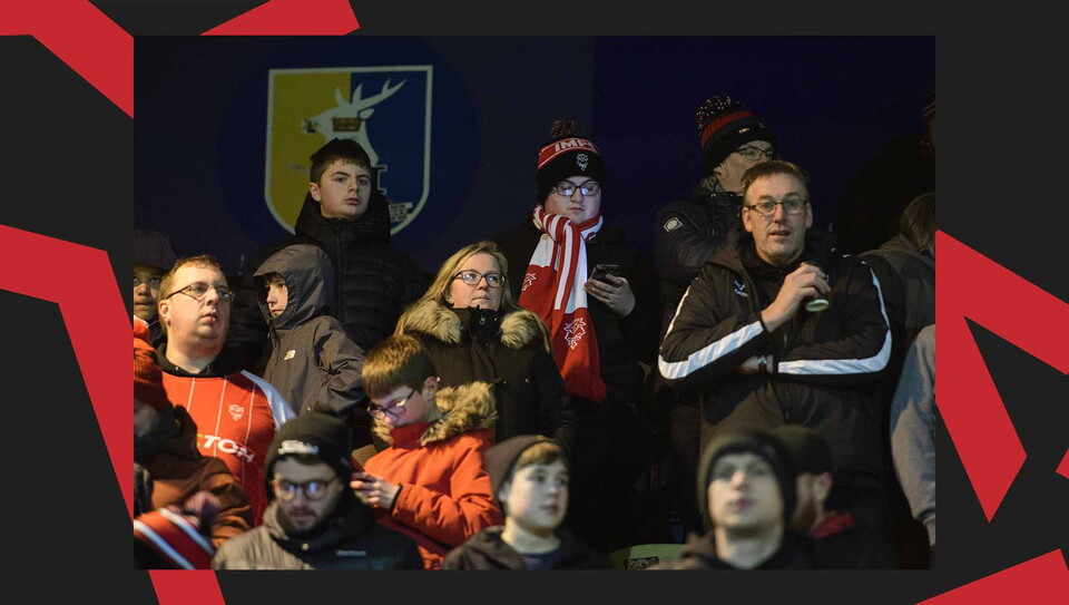 A fan image from City's away win at Mansfield Town.