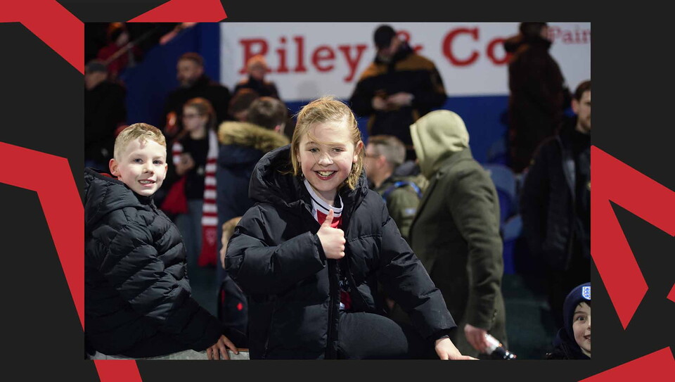 A fan image from City's away win at Mansfield Town.