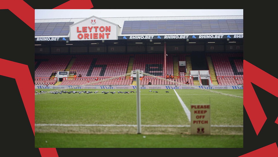 A match action image from City's away game at Leyton Orient.