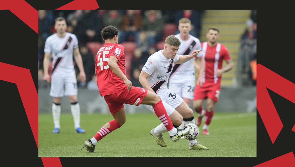 A match action image from City's away game at Leyton Orient.