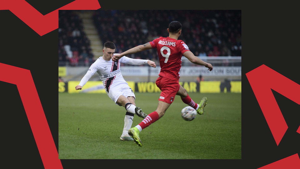 A match action image from City's away game at Leyton Orient.