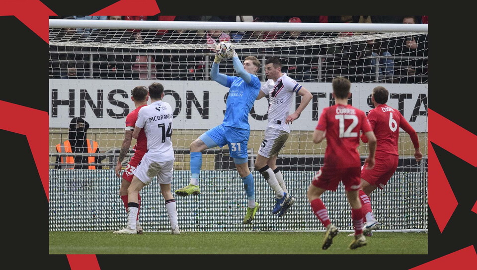 A match action image from City's away game at Leyton Orient.