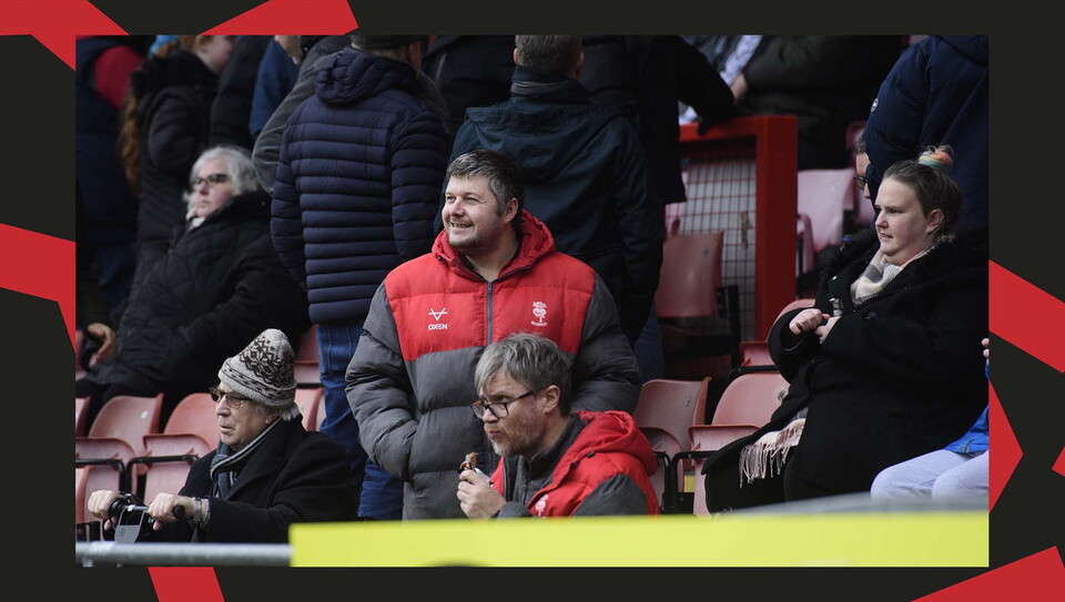 A fan image from City's away game at Leyton Orient.