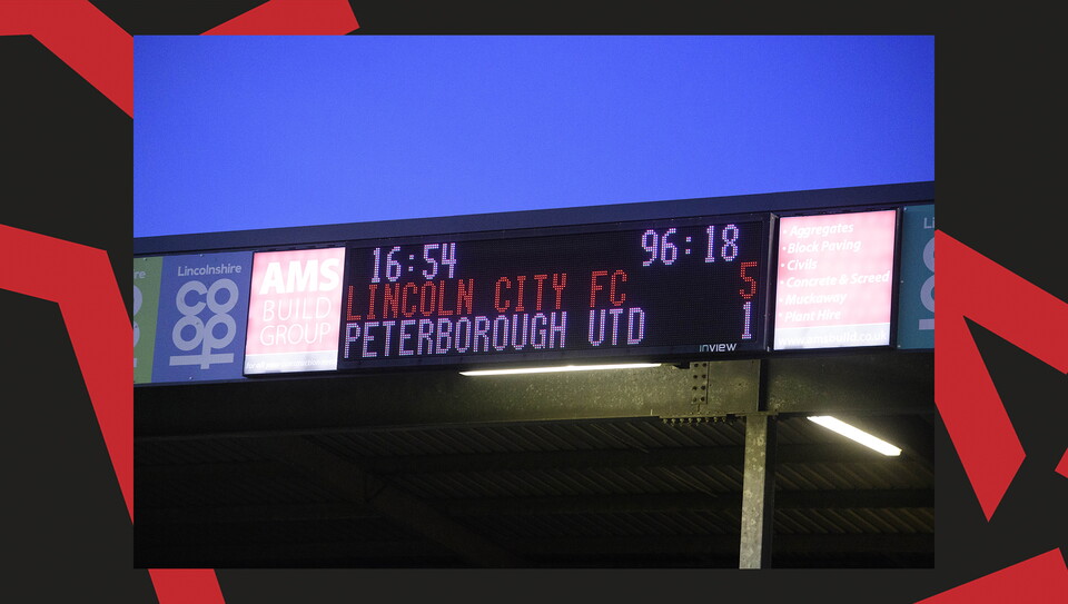 A match photo from City's 5-1 home win over Peterborough United