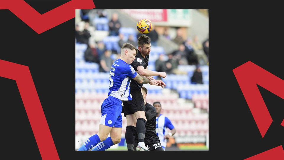A match action image from City's away game at Wigan Athletic.