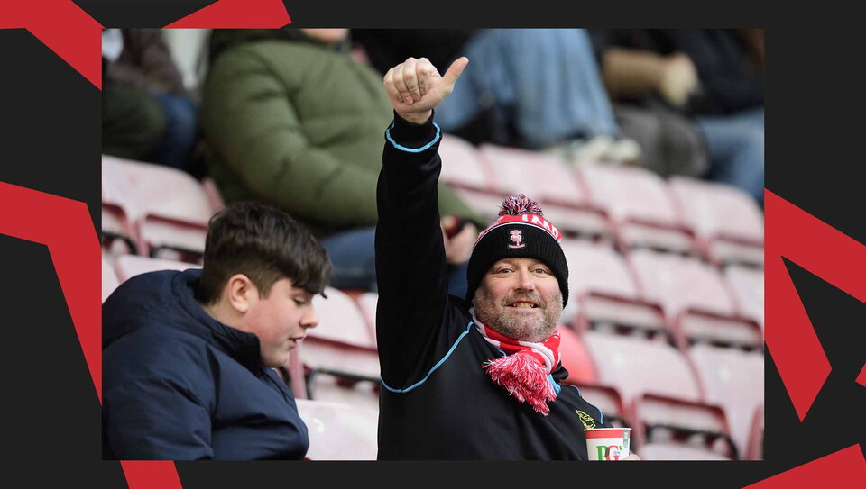 A fan image from City's away game at Wigan Athletic.