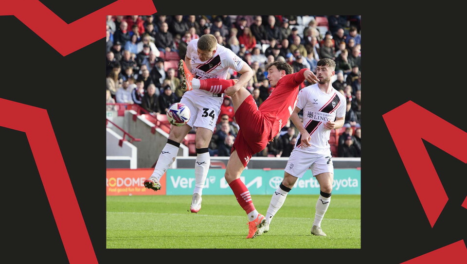 A match action image from City's away game at Barnsley.