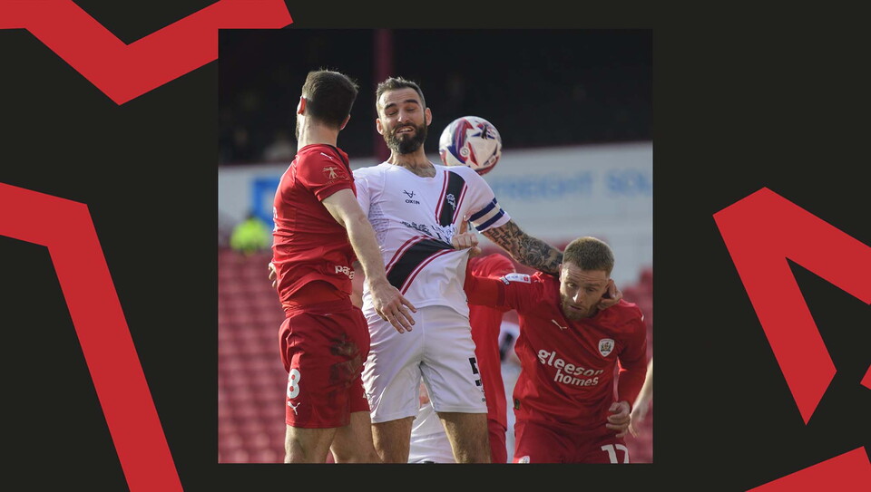 A match action image from City's away game at Barnsley.