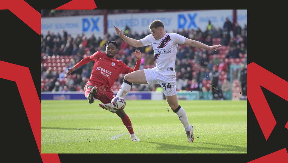 A match action image from City's away game at Barnsley.
