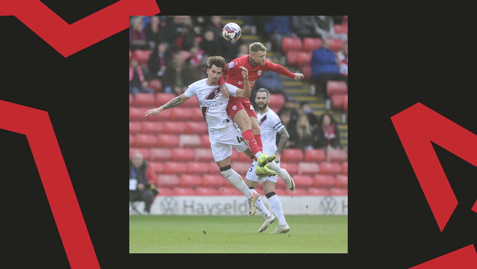 A match action image from City's away game at Barnsley.