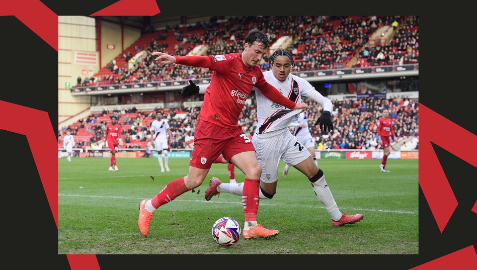A match action image from City's away game at Barnsley.