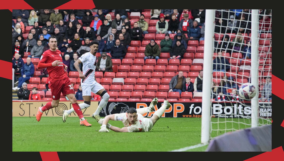 A match action image from City's away game at Barnsley.