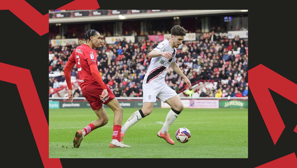 A match action image from City's away game at Barnsley.