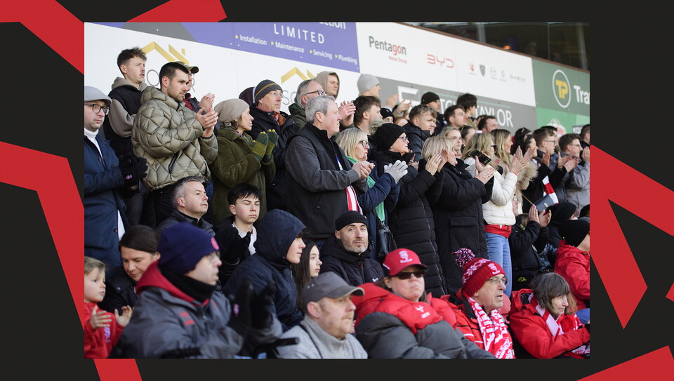 A crowd image from City's 5-0 home win over Bristol Rovers.