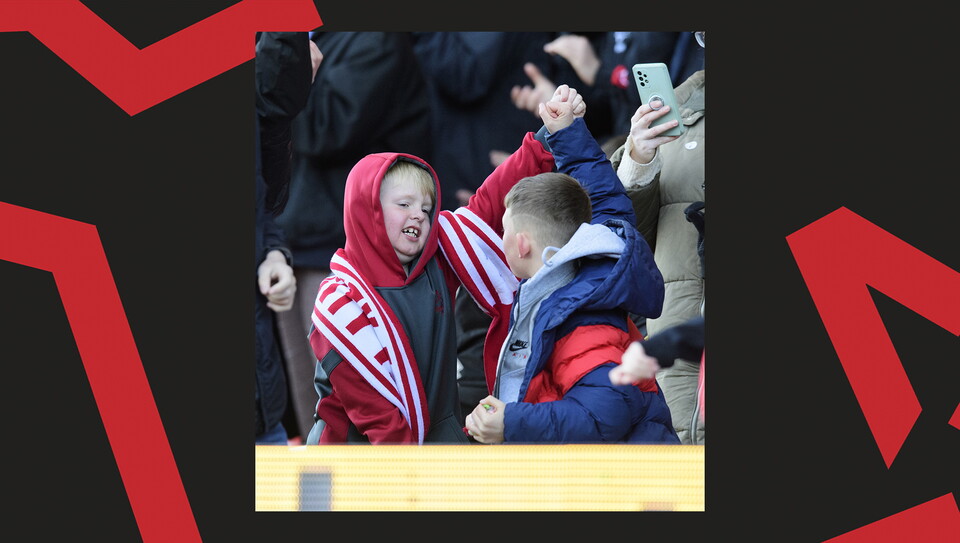 A crowd image from City's 5-0 home win over Bristol Rovers.