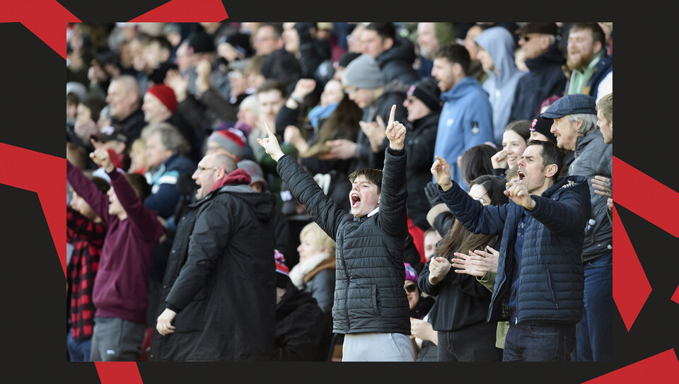 A crowd image from City's 5-0 home win over Bristol Rovers.