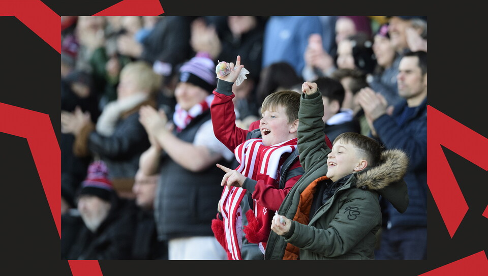A crowd image from City's 5-0 home win over Bristol Rovers.