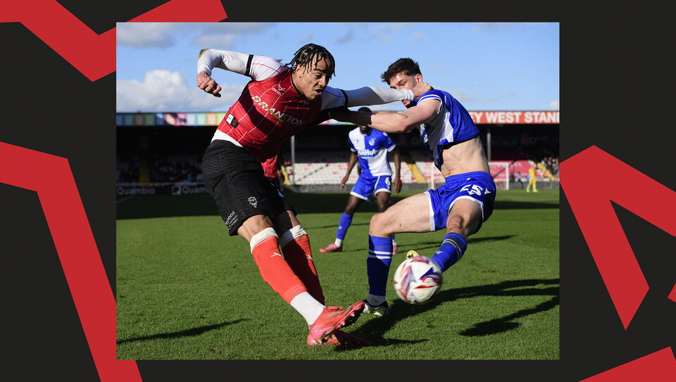 A match action image from City's 5-0 home win over Bristol Rovers.