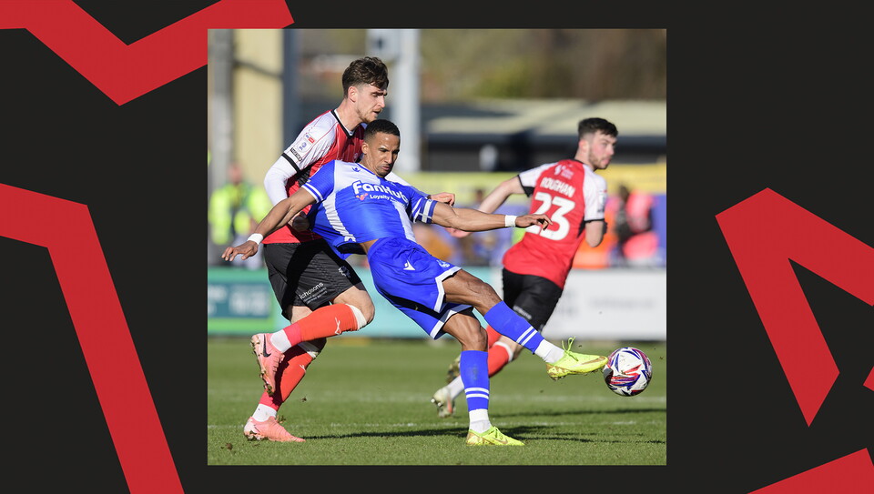 A match action image from City's 5-0 home win over Bristol Rovers.