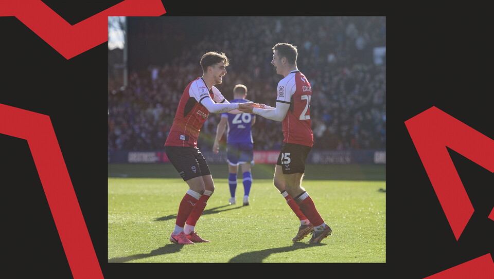 A match action image from City's 5-0 home win over Bristol Rovers.