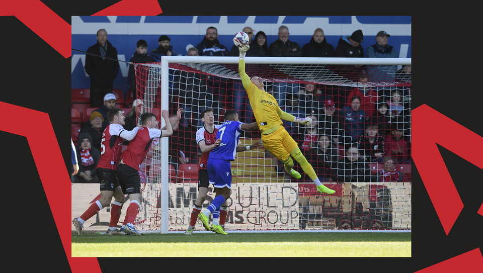 A match action image from City's 5-0 home win over Bristol Rovers.
