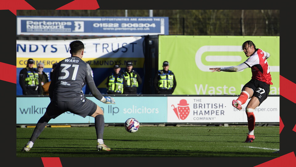 A match action image from City's 5-0 home win over Bristol Rovers.