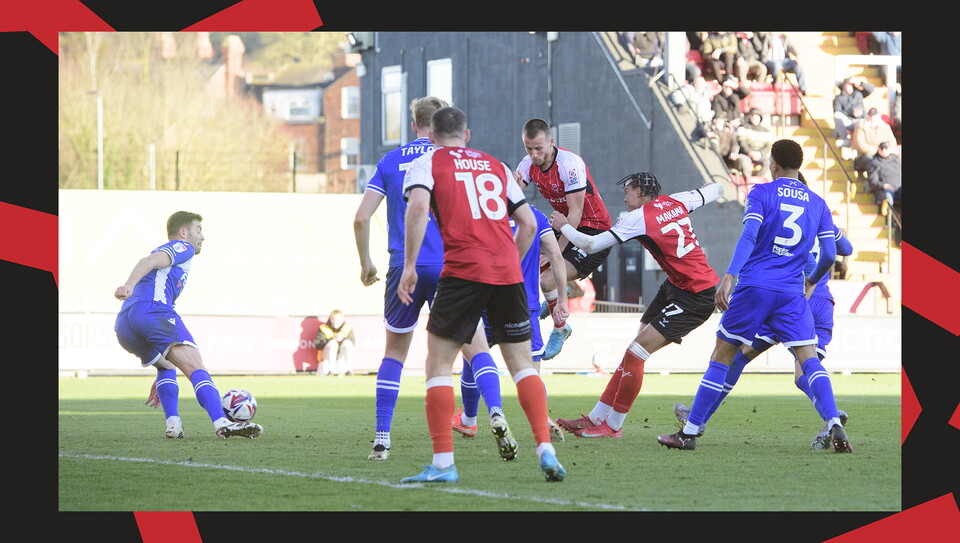 A match action image from City's 5-0 home win over Bristol Rovers.