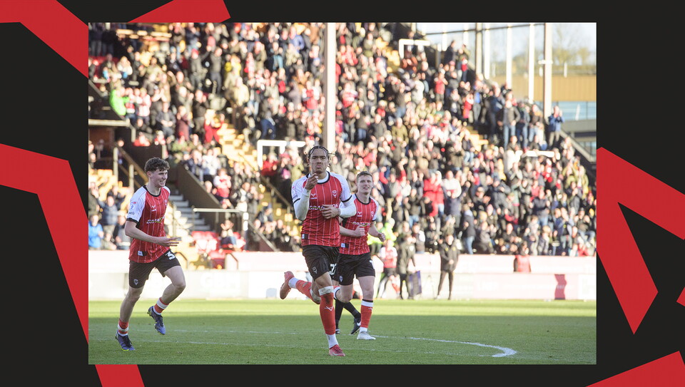 A match action image from City's 5-0 home win over Bristol Rovers.