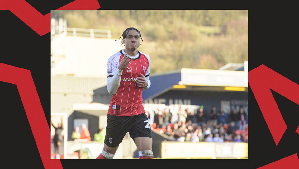 A match action image from City's 5-0 home win over Bristol Rovers.