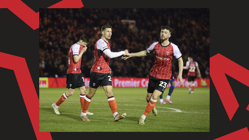 A match action image from City's 4-1 home win over Crawley Town.